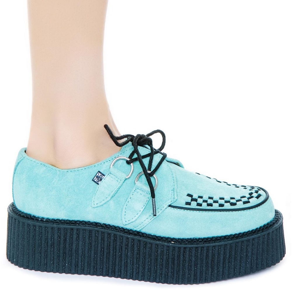 😈 T.U.K Mint Suede Mondo Round Creepers 😈